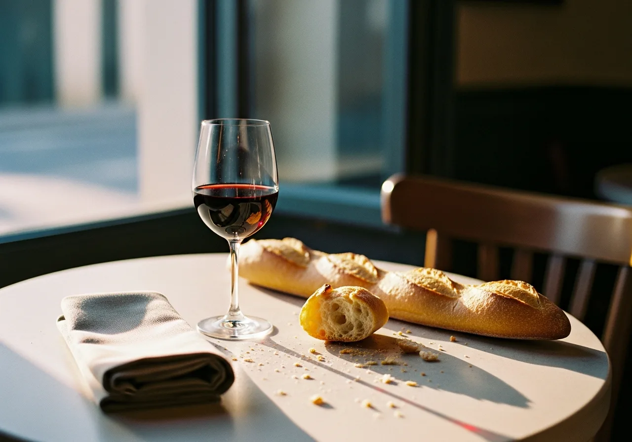 Table de bistrot française